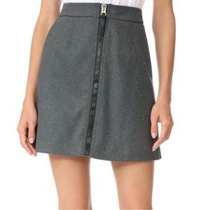 Acne Studios Suraya Zip-Front Flannel Mini Skirt